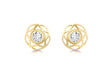 9ct Yellow Gold 10mm Zirconia  and Star Stud Earrings