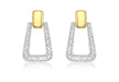 9ct Yellow Gold 0.32t Diamond 11mm x 18mm Magnet-Shaped Drop Earrings