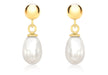 9ct Yellow Gold Fresh Water Pearl Drop Earrings