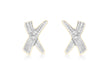 9ct Yellow Gold 0.01t Diamond Kiss Stud Earrings