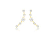 9ct Yellow Gold White Stone Set rawl Earrings