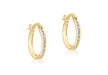9ct Yellow Gold Zirconia Hoop Earrings