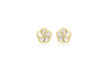 9ct Yellow Gold Mother of Pearl 8.5mm Flower Stud Earrings