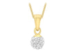 9ct Yellow Gold Crystal 5mm Ball Pendant