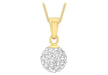 9ct Yellow Gold Crystal 7mm Ball Pendant