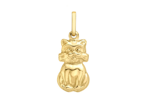 9ct Yellow Gold Cat Pendant