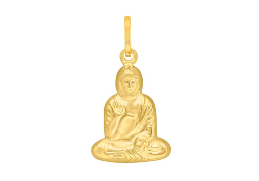 9ct Yellow Gold 13mm x 23mm Buddha Pendant