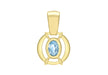 9ct Yellow Gold Blue Topaz Pendant