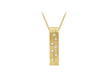 9ct Yellow Gold 0.07t Diamond Satin Bar Slider Pendant