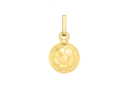 9ct Yellow Gold 8mm Football Pendant