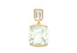 9ct Yellow Gold Green Amethyst Slider Pendant