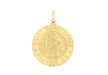 9ct Yellow Gold St Christopher Round Medal Satin Pendant