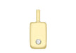 9ct Yellow Gold Rectangular Diamond Pendant