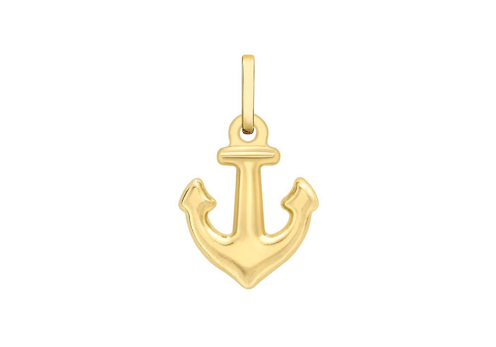 9ct Yellow Gold Anchor Pendant