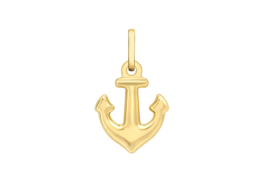 9ct Yellow Gold Anchor Pendant