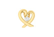 9ct Yellow Gold Zirconia  Ribbon Heart Pendant