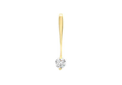 9ct Yellow Gold Zirconia  Stone Set Drop Pendant