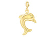 9ct Yellow Gold Dolphin Bolt Ring Charm