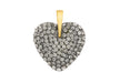 9ct Yellow Gold Black Crystal Heart Pendant