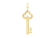 9ct Yellow Gold 8mm x 25mm Key Pendant