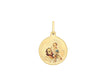 9ct Yellow Gold St Christopher Round Satin Pendant