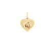 9ct Yellow Gold St Christopher Heart Satin Pendant