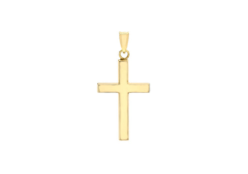 9ct Yellow Gold 15mm x 25mm Cross Pendant