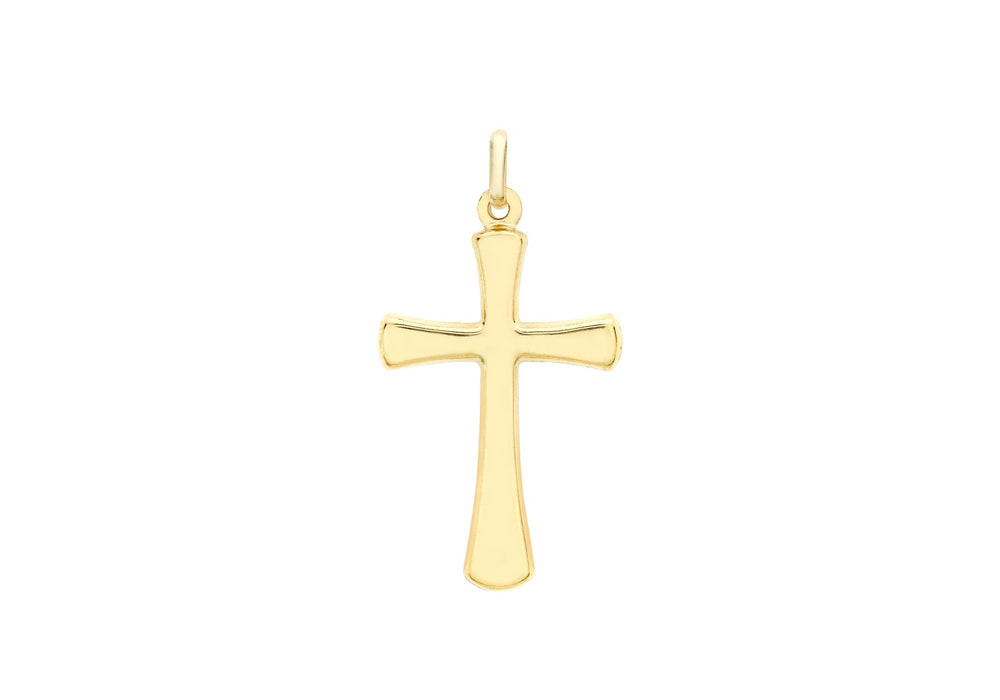 9ct Yellow Gold 16mm x 27mm Cross Pendant