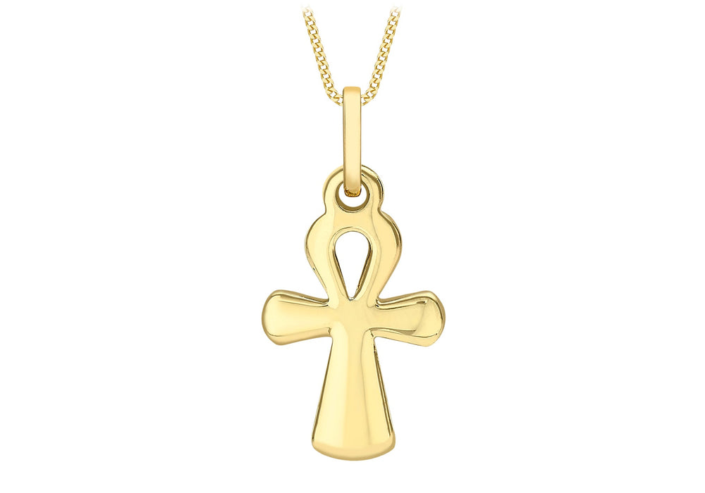 9ct Yellow Gold Ankh Cross Pendant