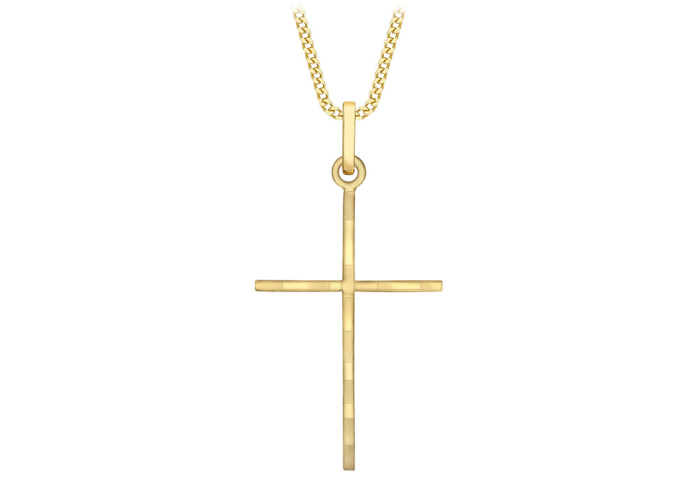 9ct Yellow Gold Fancy  Cross Pendant