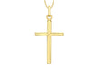 9ct Yellow Gold 18mm x 37mm Twist Cross Pendant