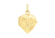 9ct Yellow Gold 16mm x 25mm Engraved Floral Heart Locket