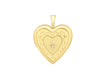 9ct Yellow Gold Diamond Set 20mm x 25mm Etched  Heart Locket