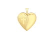 9ct Yellow Gold Etched  Cross Detail Heart Locket