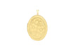 9ct Yellow Gold Etched  Flower Detail Oval Locket