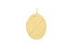 9ct Yellow Gold Etched Celtic Oval Locket