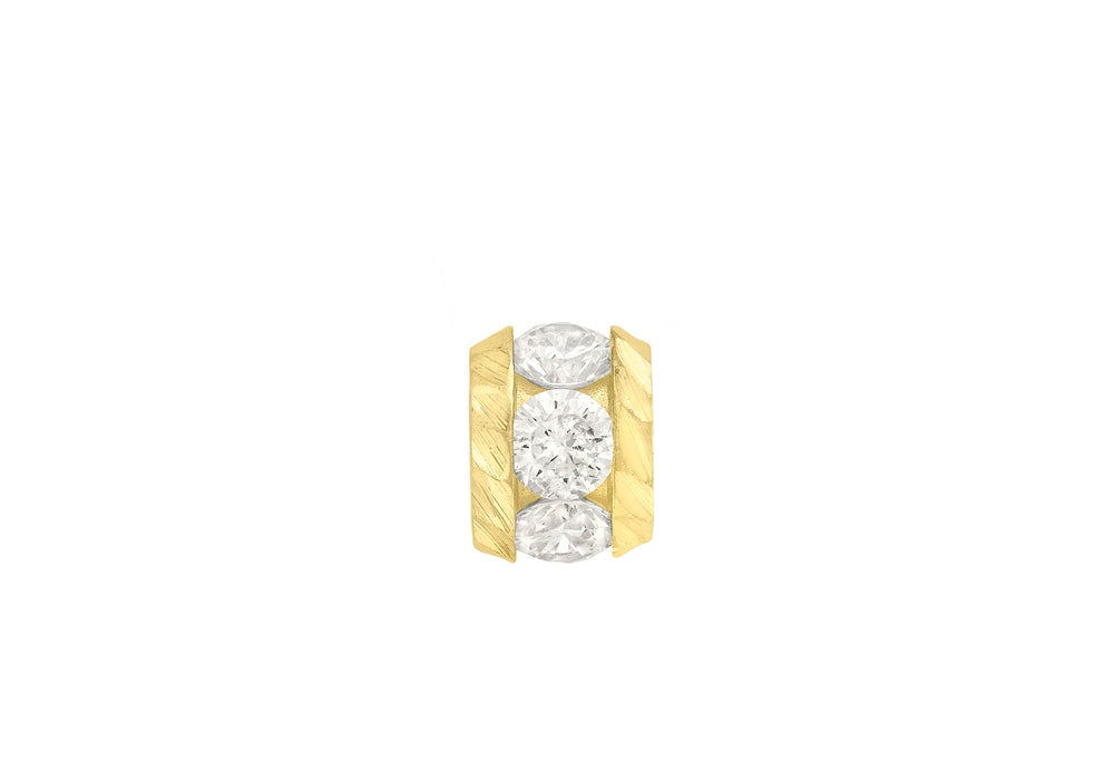 9ct Yellow Gold Zirconia  Ring Slider Pendant