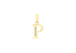 9ct Yellow Gold Zirconia 'P' Initial Pendant