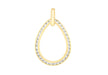 9ct Yellow Gold Channel Set Zirconia  Teardrop Pendant