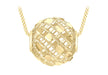 9ct Yellow Gold Diamond Cut Mesh Ball Pendant