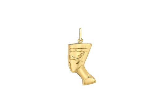 9ct Yellow Gold 10mm x 32mm Nefertiti Bust Pendant