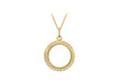 9ct Yellow Gold Diamond Cut Coin Mount Pendant