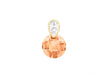 9ct Yellow Gold Orange and White Zirconia  Round Pendant