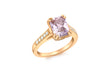 9ct Rose Gold 0.30t Diamond and Pink Amethyst Ring