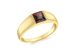 9ct Yellow Gold Square Garnet Dress Ring