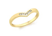 9ct Yellow Gold 0.05t Diamond Wishbone Ring