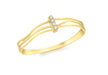 9ct Yellow Gold 0.01t Diamond Tripple Wave Ring