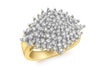 Diamond Cluster Ring 1.00ct Diamonds 9ct Gold