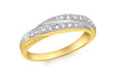 9ct Yellow Gold 0.06t Diamond Fixed Russian Style Ring