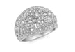 9ct White Gold 0.55t Diamond Filigre Dome Ring